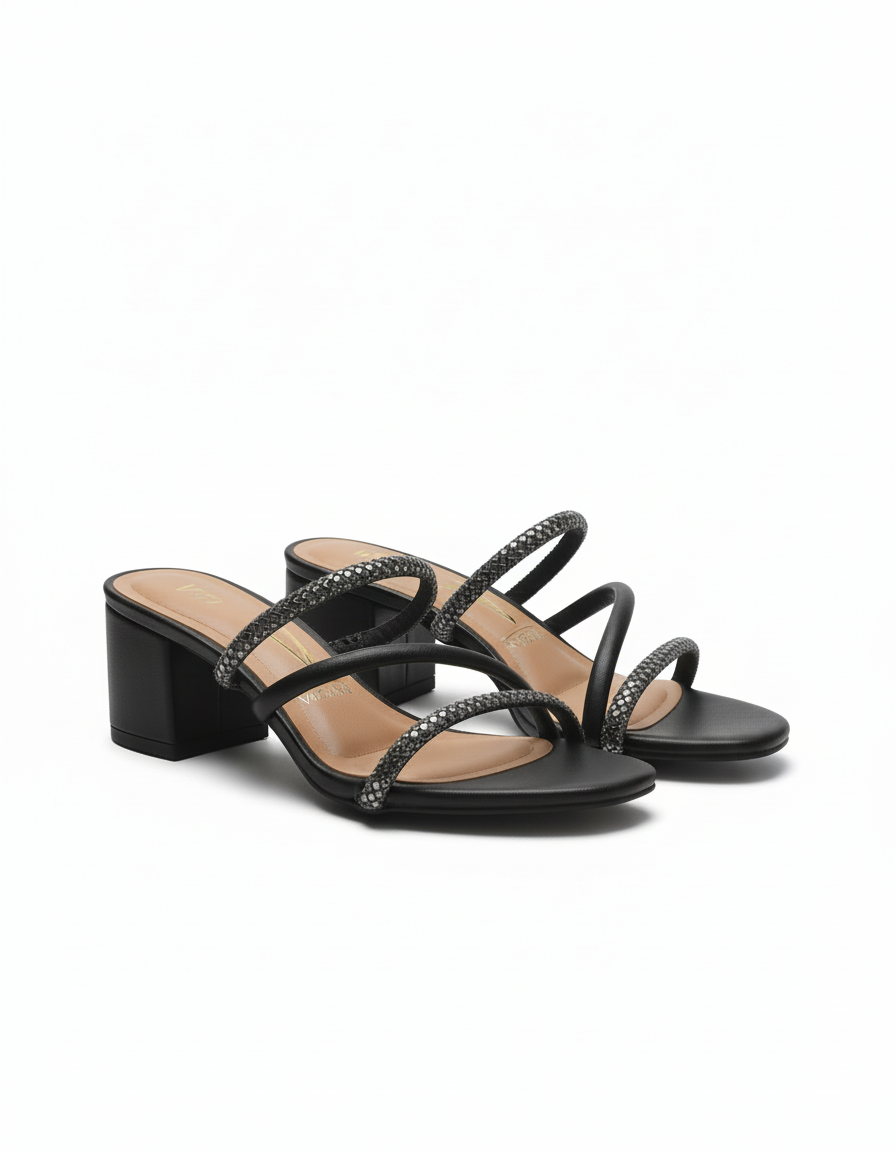 BLOCK HEEL OPEN TOE
