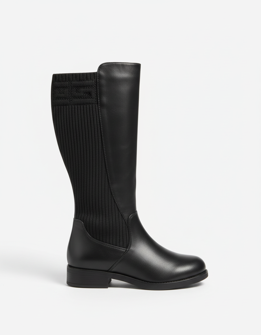 Flat High Boot