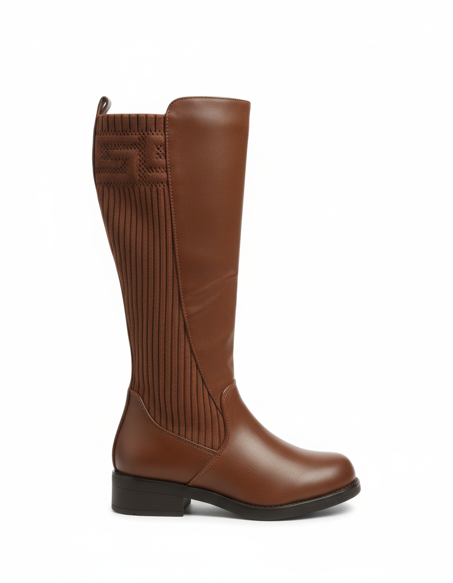 Flat High Boot