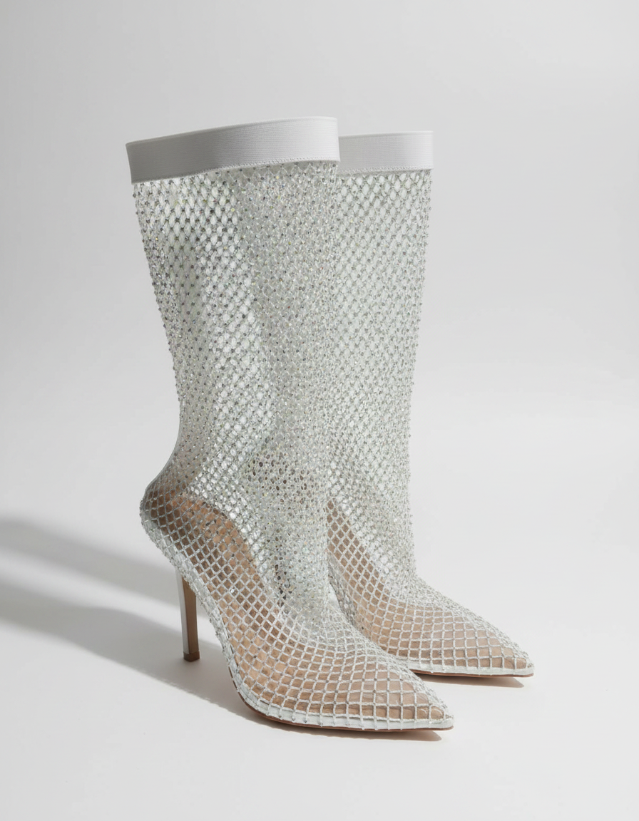 Net High Heel Boot