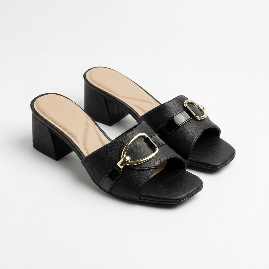 Block Heel Open Toe