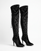 Pointed Heel high boot