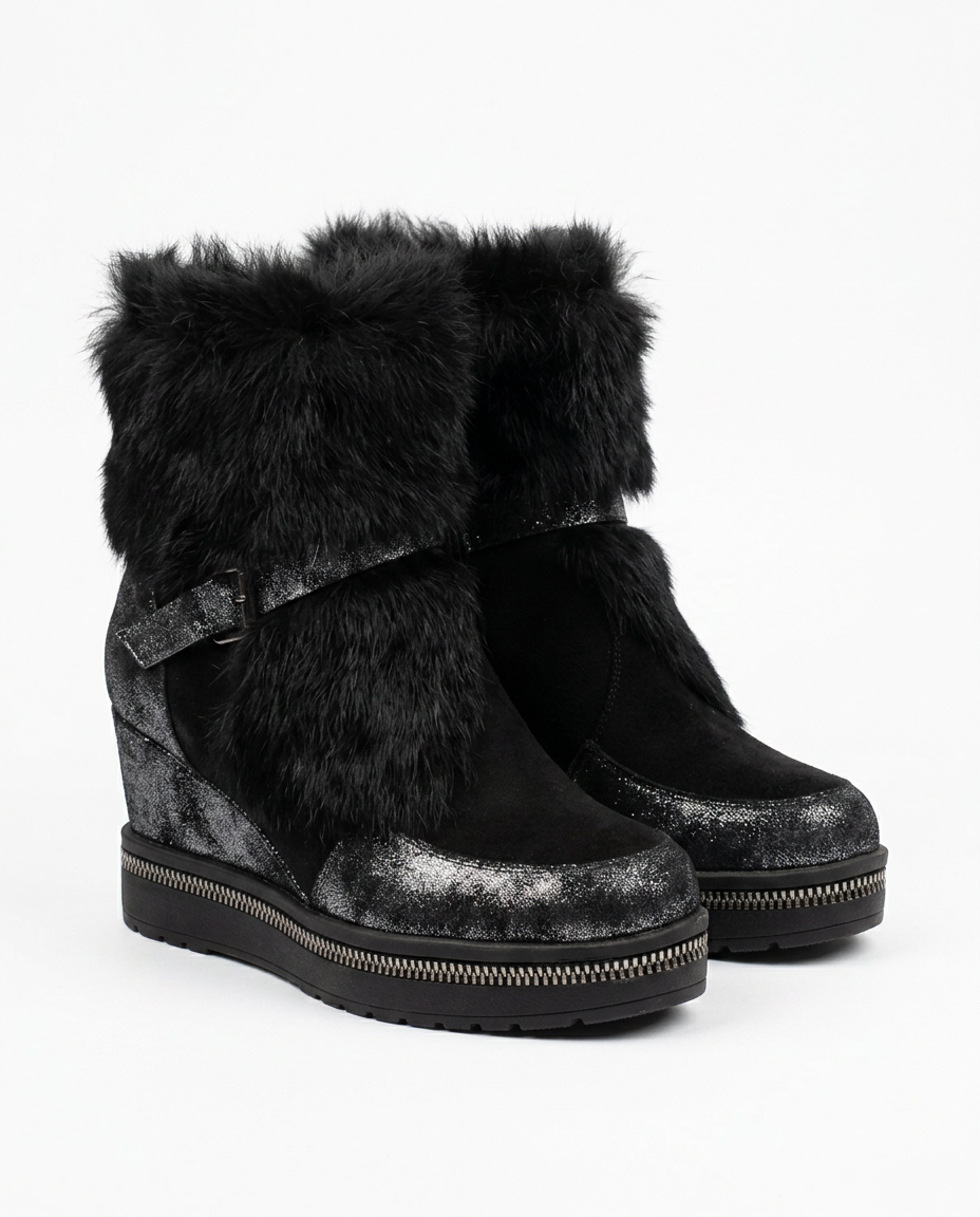 Fur Flat Boot Secondary image