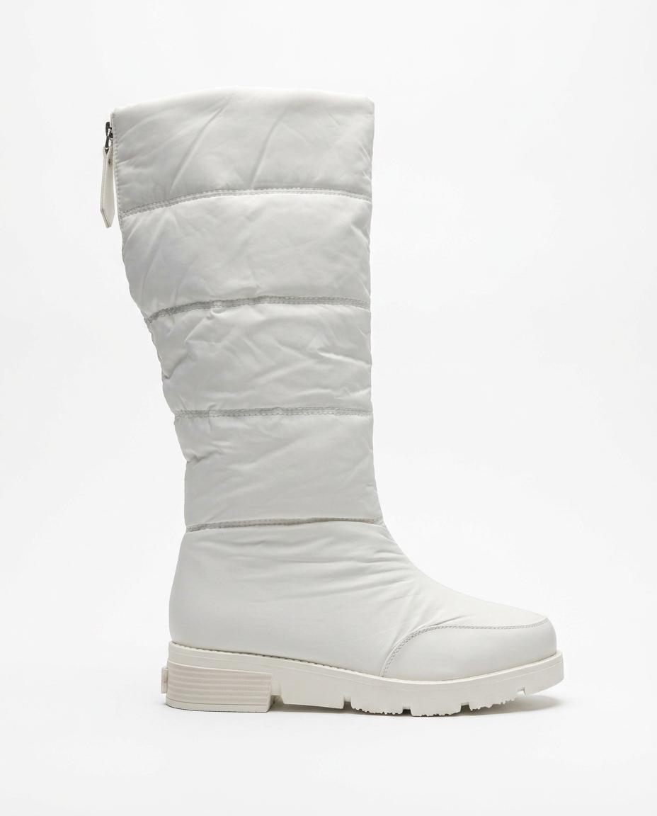Flat high boot