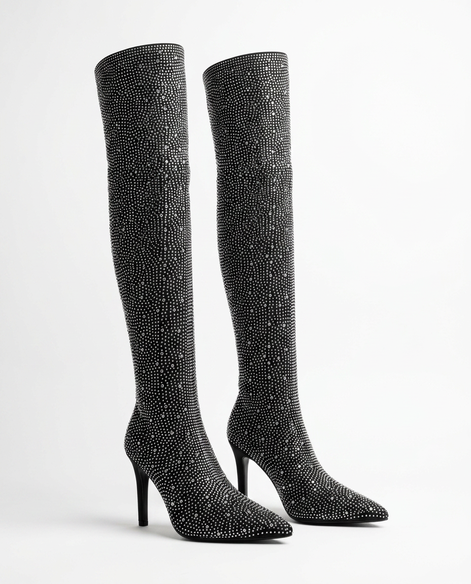Pointed Heel high boot