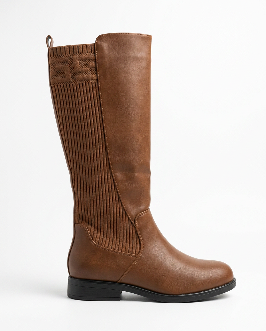 Flat High Boot
